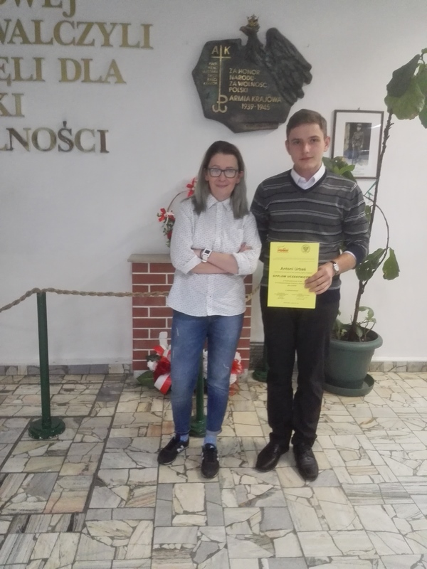 7 miejsce Antka Urbasia z klasy 4D w konkursie „Solidarni” Bielsko-Biała